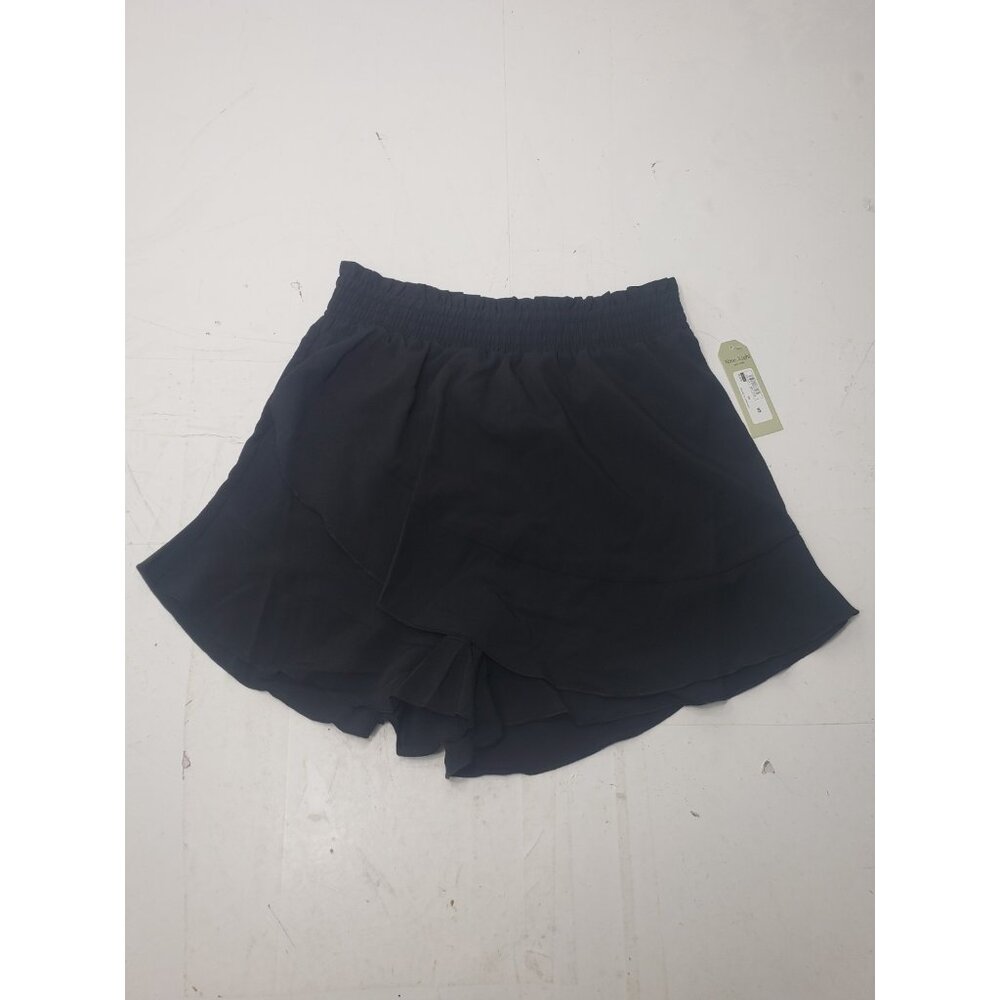 Nine. Eight New York Womens Mini Black High-Waisted Polyester Skort Size S